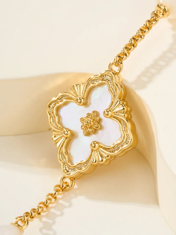 [MIRA]B.C.L ENAMELED Three-Flower Bracelet£¨Trumpet)