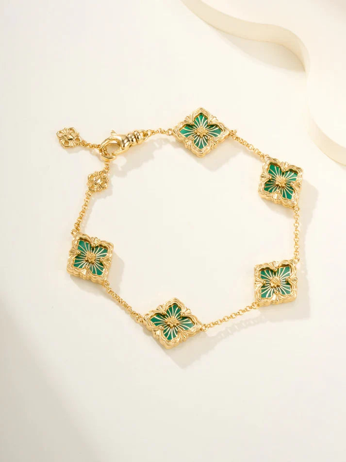 [MIRA]B.C.L ENAMELED Five-Flower Bracelet£¨Various Colors)