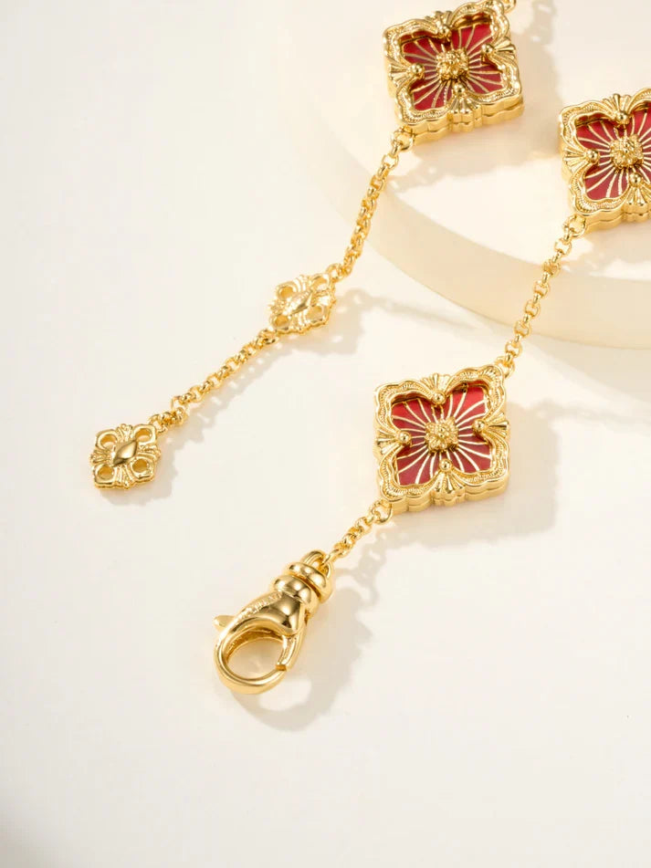 [MIRA]B.C.L ENAMELED Five-Flower Bracelet£¨Various Colors)