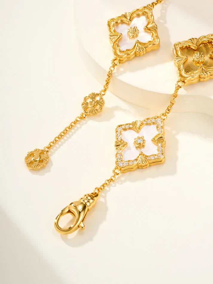 [MIRA]B.C.L ENAMELED Five-Flower Bracelet£¨Various Colors) BIG SIZE