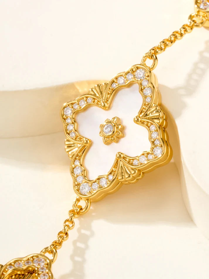 [MIRA]B.C.L ENAMELED Five-Flower Bracelet£¨Various Colors) BIG SIZE