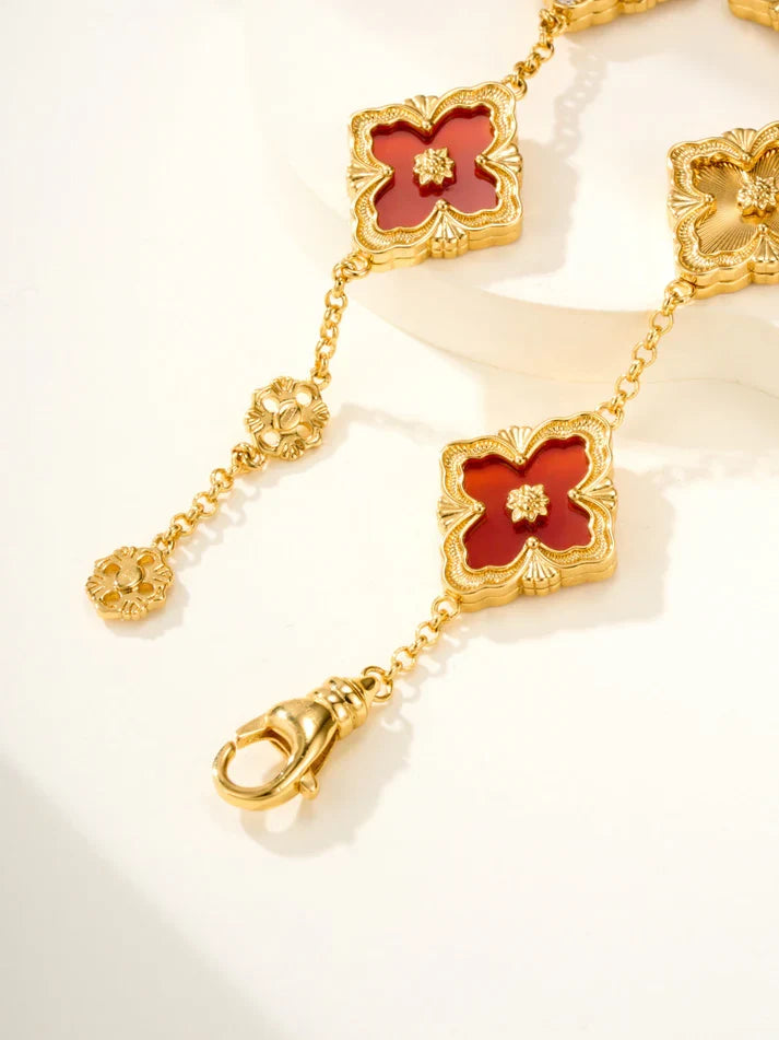 [MIRA]B.C.L ENAMELED Five-Flower Bracelet£¨Various Colors) BIG SIZE