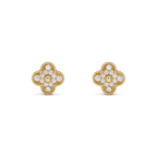 [MIRA]CLOVER MEDIUM 1 MOTIFS FUll DIAMOND EARRINGS