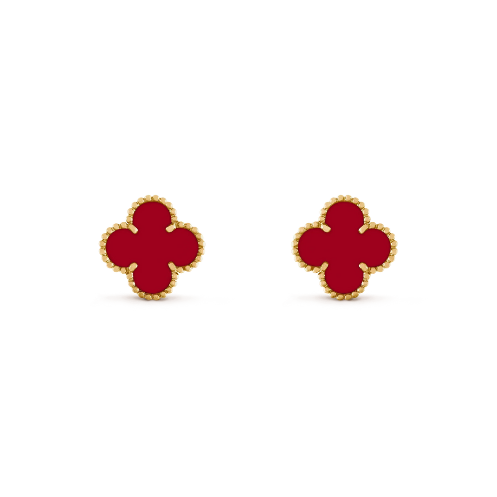 [MIRA]CLOVER MEDIUM 1 MOTIFS CARNELIAN  EARRINGS