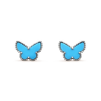 [MIRA]BUTTERFLY TURQUOISE EARRINGS SILVER