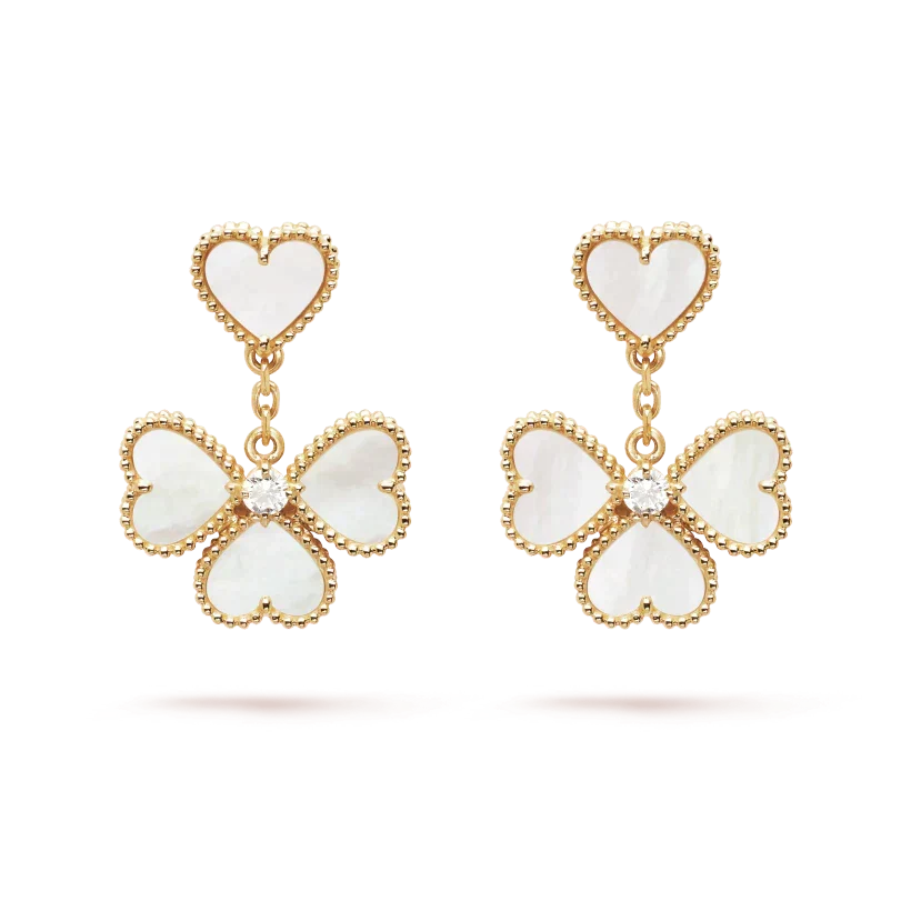[MIRA]CLOVER SWEET WHITE MOP EARRINGS