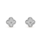 [MIRA]CLOVER MINI DIAMOND STUD EARRINGS