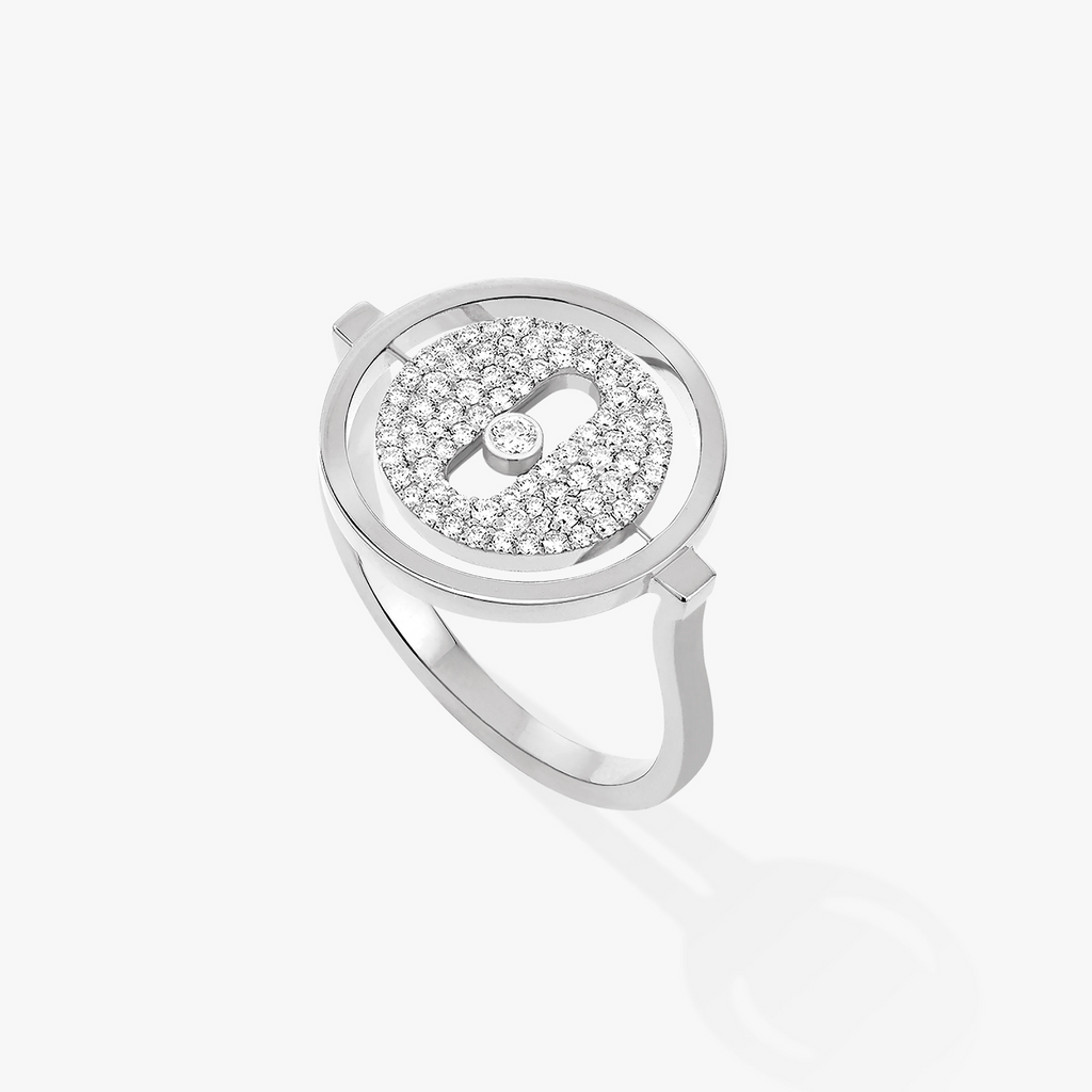 [MIRA]MOVE PAVED SILVER DIAMOND RING