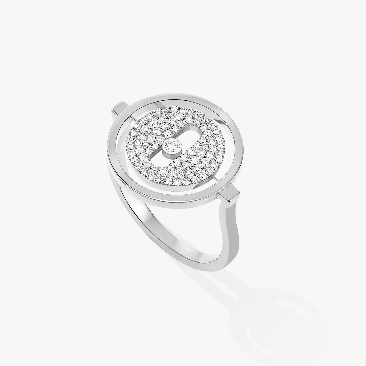 [MIRA]MOVE PAVED SILVER DIAMOND RING