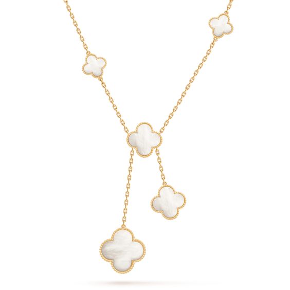 [MIRA]CLOVER MOTHER OF PEARL NECKLACE 6 MOTIF