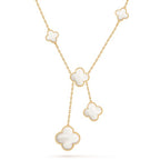[MIRA]CLOVER MOTHER OF PEARL NECKLACE 6 MOTIF