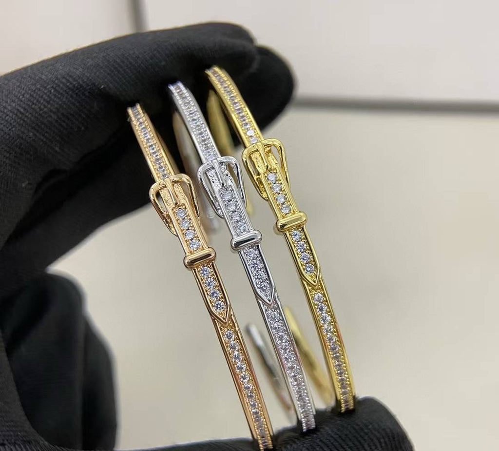 [MIRA] DIAMOND-ENCRUSTED BRACELET THREE COLORS