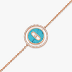 [MIRA]MOVE TURQUOISE PINK GOLD DIAMOND BRACELET