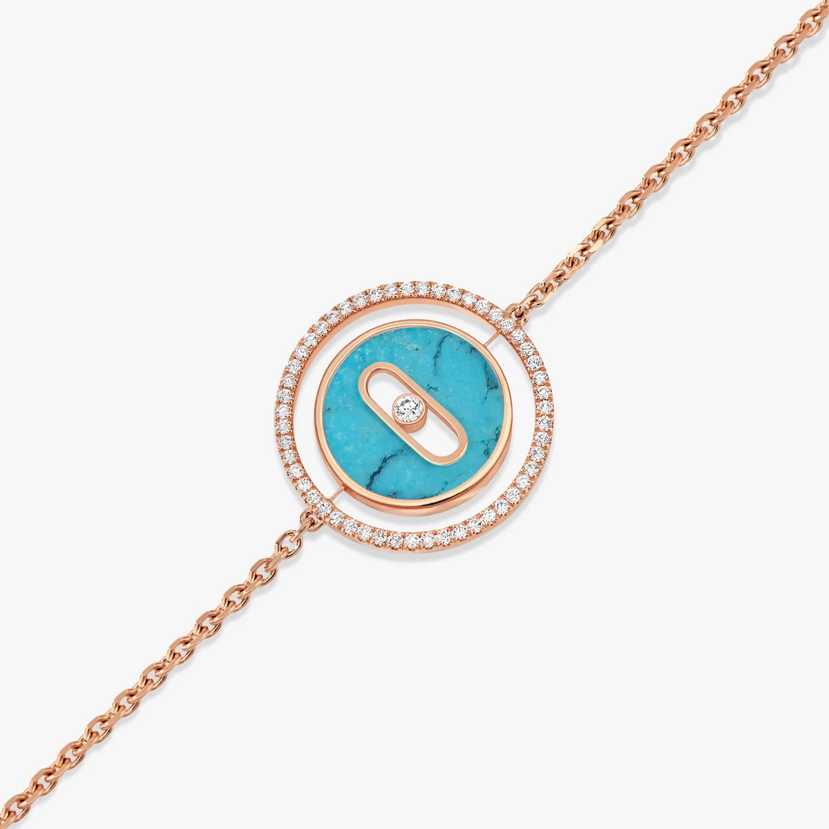 [MIRA]MOVE TURQUOISE PINK GOLD DIAMOND BRACELET