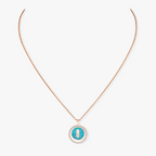 [MIRA]LUCKY MOVE 1 DIAMOND TURQUOISE PINK GOLD DIAMOND NECKLACE