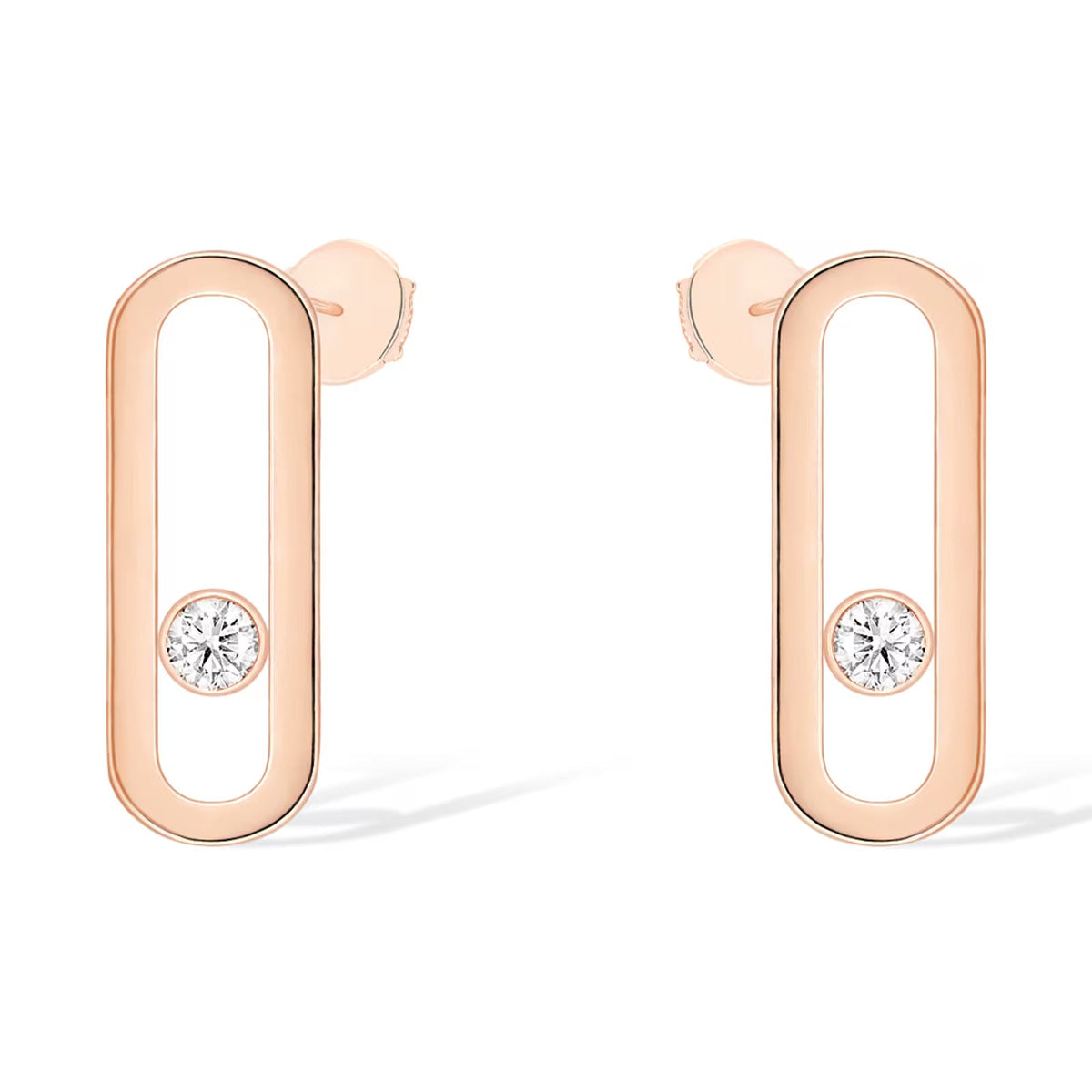 [MIRA]MOVE UNO SMALL 1 DIAMOND EARRINGS