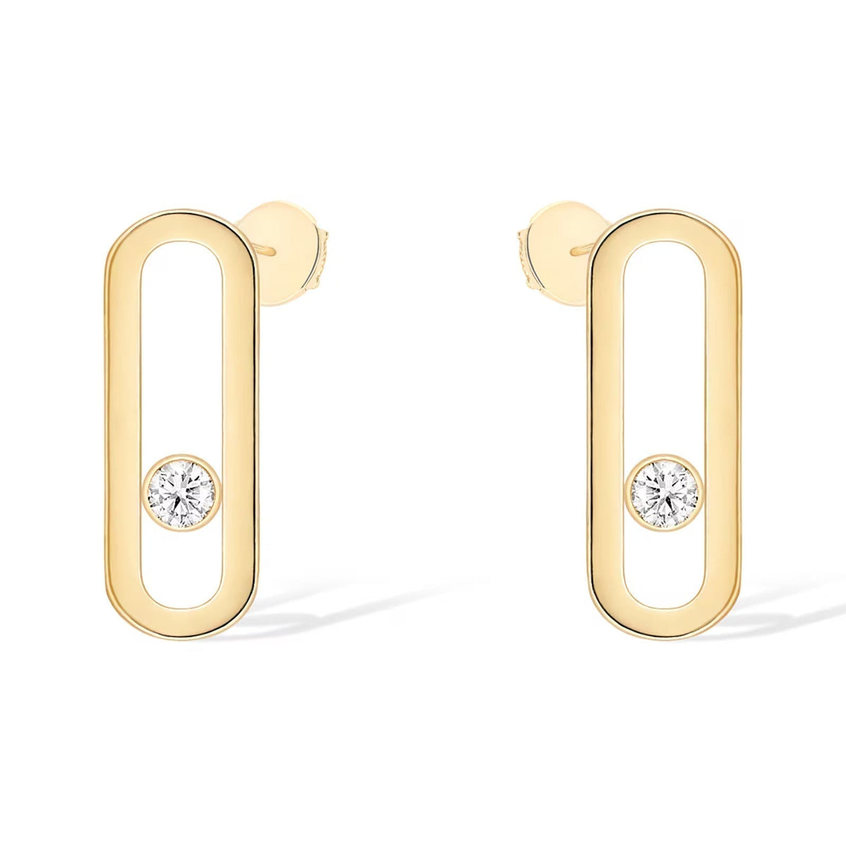 [MIRA]MOVE UNO SMALL 1 DIAMOND EARRINGS