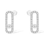 [MIRA]MOVE UNO STUD DIAMOND PAVED EARRINGS