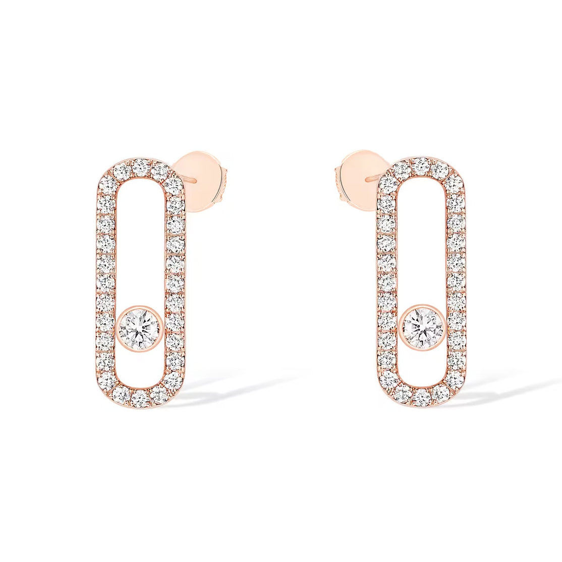 [MIRA]MOVE UNO STUD DIAMOND PAVED EARRINGS