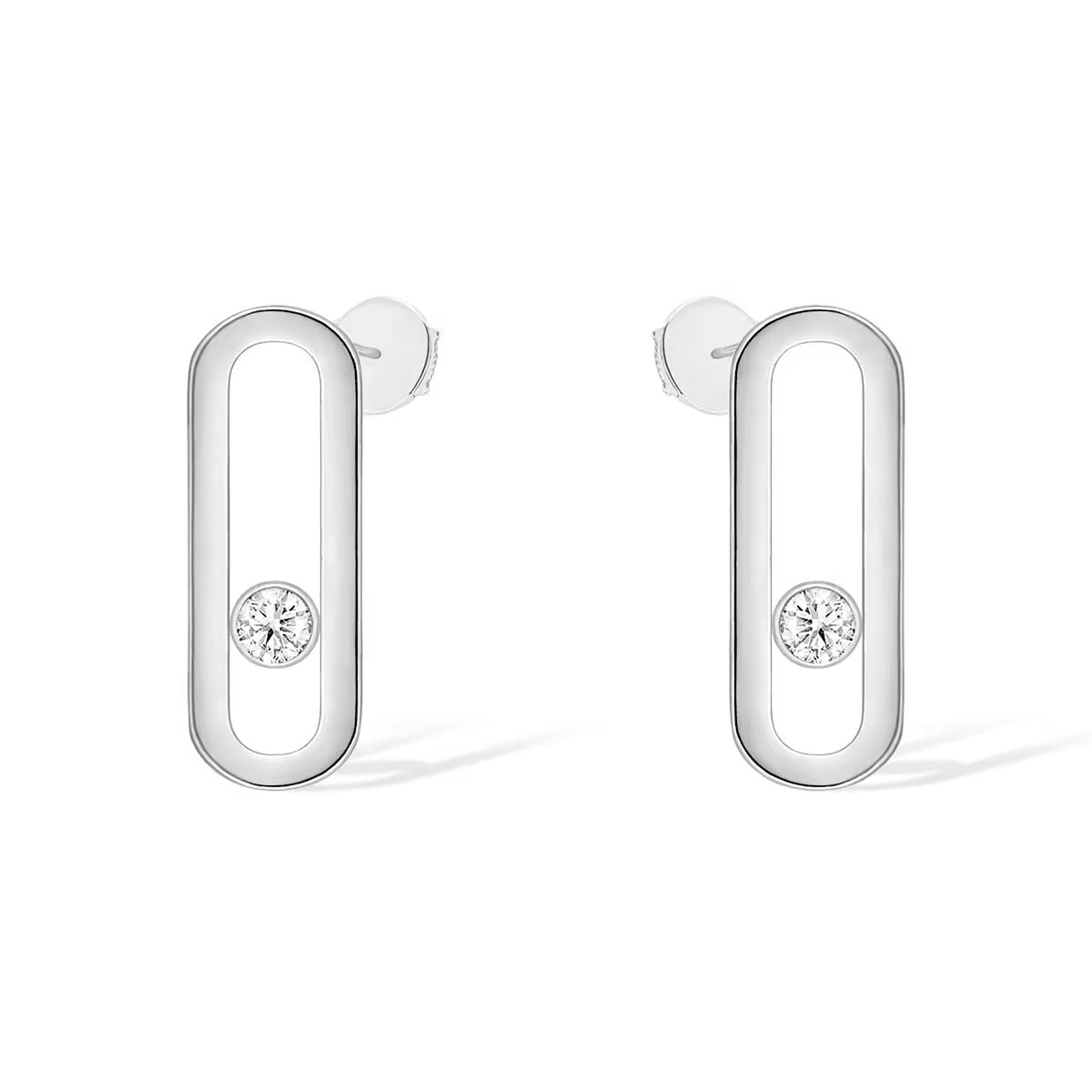 [MIRA]MOVE UNO SMALL 1 DIAMOND EARRINGS
