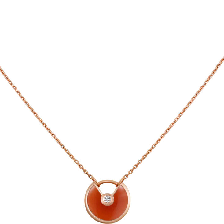 [MIRA]AMULETTE GOLD CARNELIAN ONYX NECKLACE