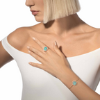 [MIRA]MOVE TURQUOISE PINK GOLD DIAMOND BRACELET