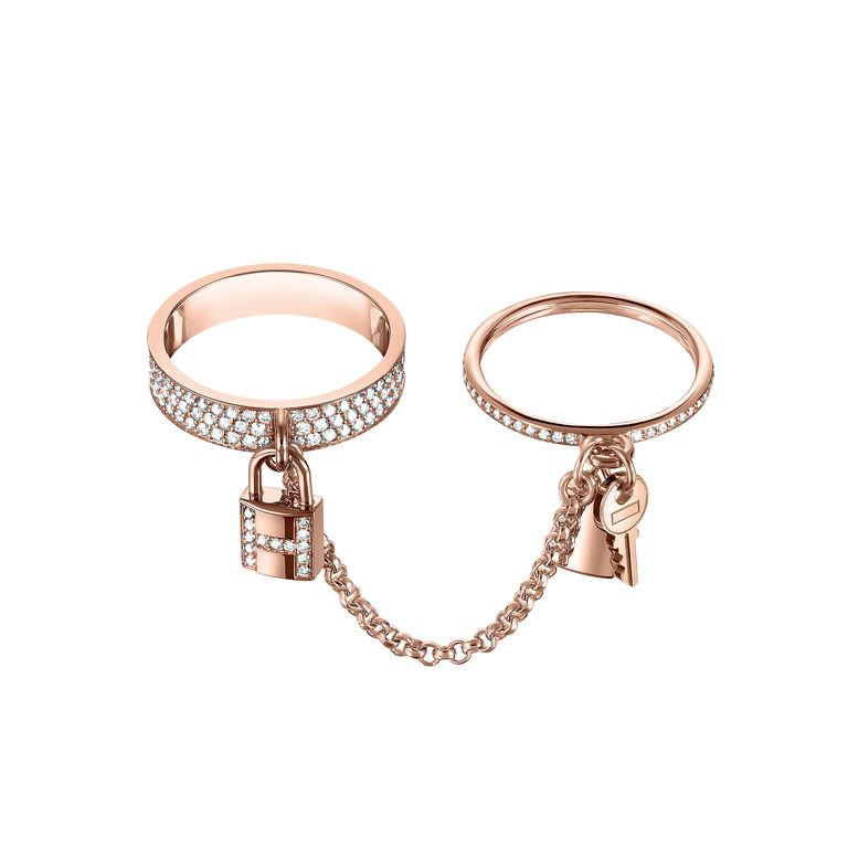 [MIRA]HM KELLY CLOCHETTE DOUBLE RING IN  WITH DIAMONDS