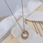 [MIRA]TRINITY NECKLACE GOLD  DIAMONDS