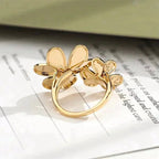 [MIRA]CLOVER COMOS GOLD DIAMOND RING