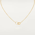 [MIRA]LOVE NECKLACE DOUBLE RING GOLD