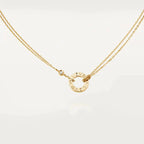 [MIRA]LOVE NECKLACE 16MM 2 DIAMONDS