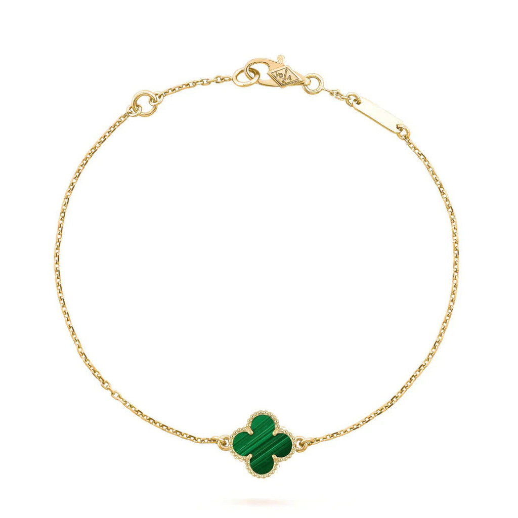 [MIRA]CLOVER BRACELET MALACHITE 1 MOTIF
