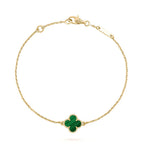 [MIRA]CLOVER BRACELET MALACHITE 1 MOTIF