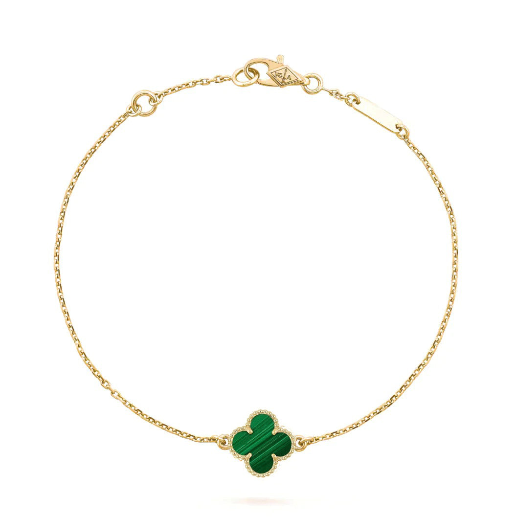 [MIRA]CLOVER BRACELET MALACHITE 1 MOTIF