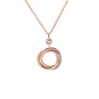 [MIRA]TRINITY SILVER GOLD PINK GOLD NECKLACE