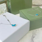 [MIRA]BUTTERFLY TURQUOISE BUTTERFLY BRACELET SILVER