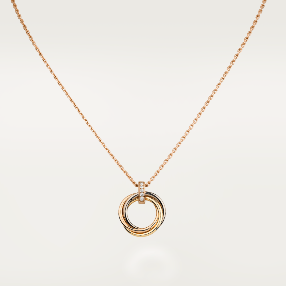 [MIRA]TRINITY NECKLACE GOLD  DIAMONDS