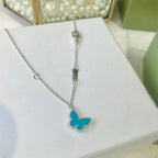 [MIRA]BUTTERFLY TURQUOISE BUTTERFLY BRACELET SILVER