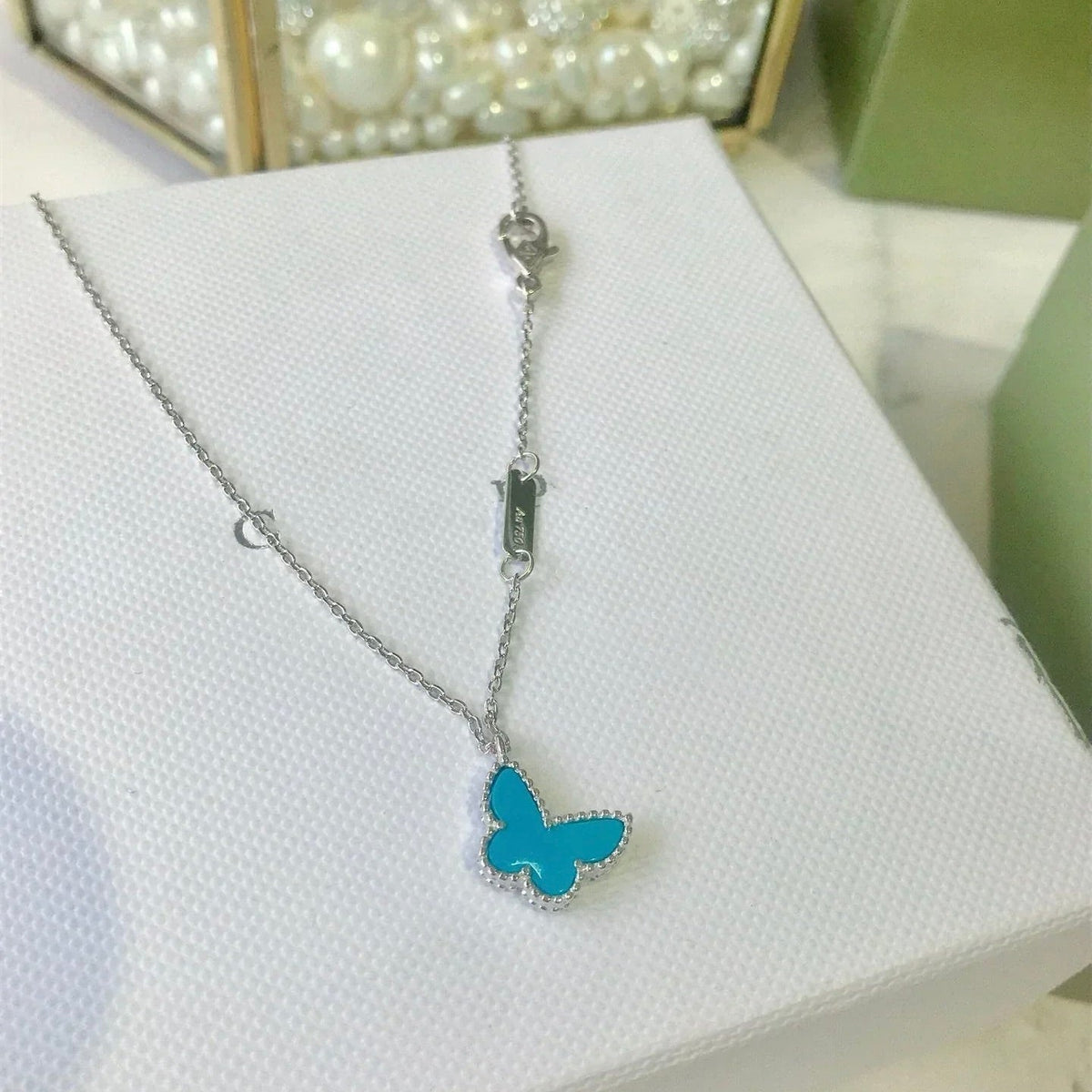 [MIRA]BUTTERFLY TURQUOISE BUTTERFLY BRACELET SILVER