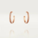 [MIRA]LOVE DIAMOND PINK GOLD HOOP EARRINGS