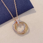 [MIRA]TRINITY NECKLACE GOLD  DIAMONDS