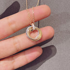 [MIRA]TRINITY NECKLACE GOLD  DIAMONDS