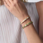 [MIRA] 2026 PAVE GEMSTONE LOVE BRACELET 6.1MM 10 DIAMONDS