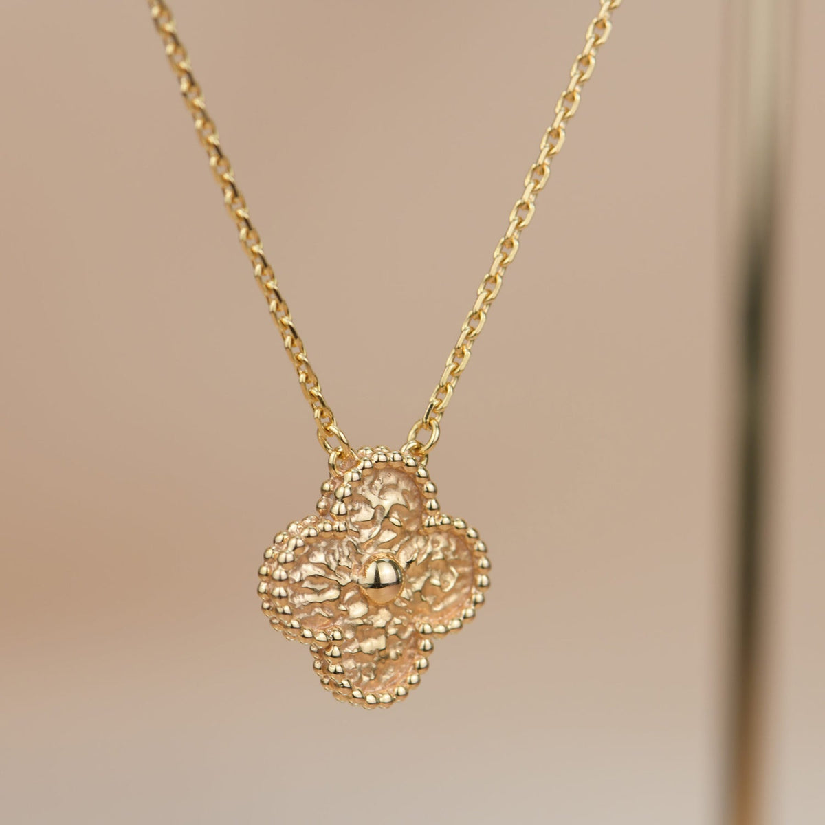 [MIRA]CLOVER 15MM  BRONZING NECKLACE