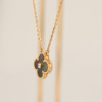 [MIRA]CLOVER 15MM DIAMOND AND MOTHER-OF-GREY NECKLACE