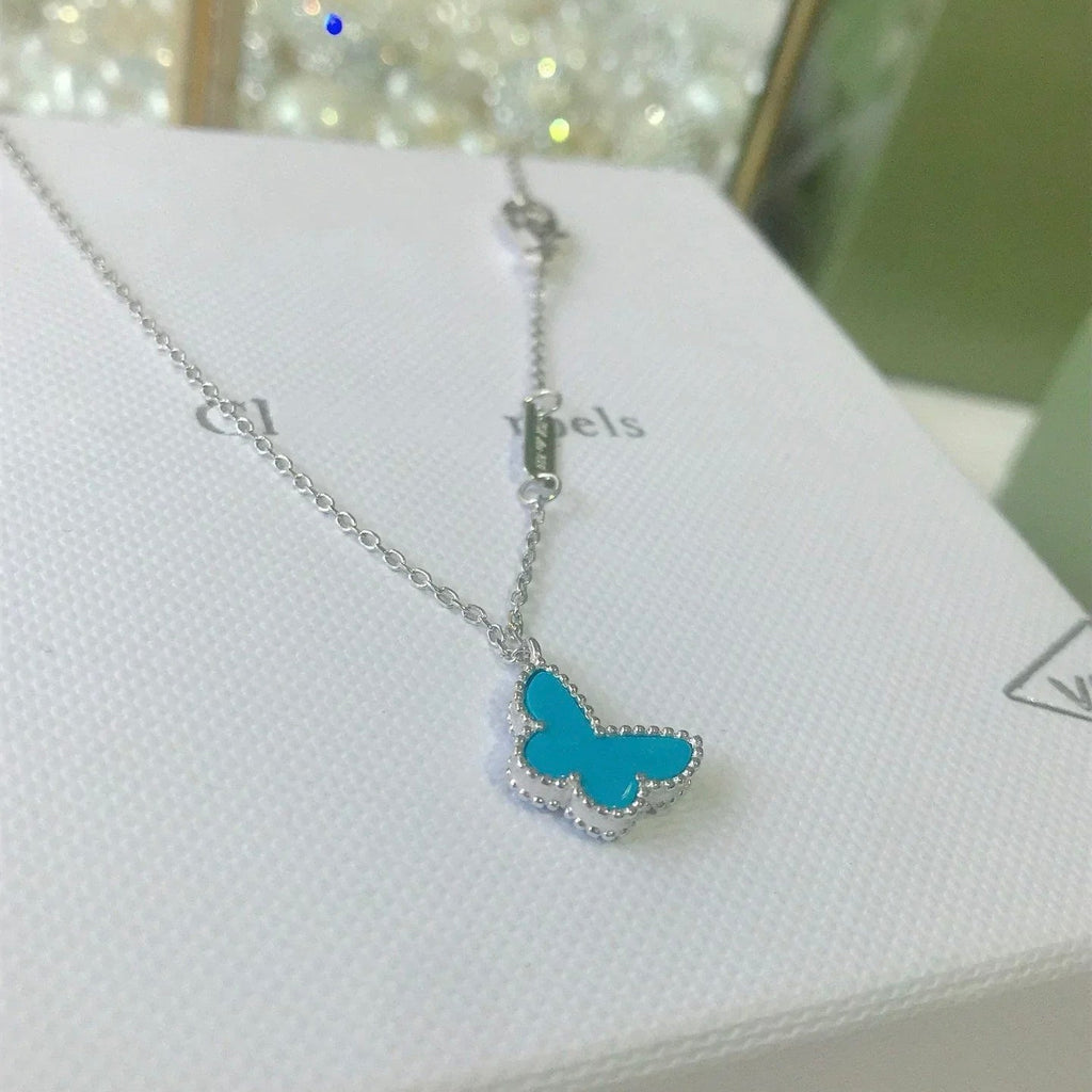 [MIRA]BUTTERFLY TURQUOISE BUTTERFLY BRACELET SILVER
