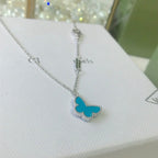[MIRA]BUTTERFLY TURQUOISE BUTTERFLY BRACELET SILVER