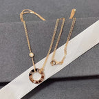 [MIRA]LOVE NECKLACE 16MM 2 DIAMONDS