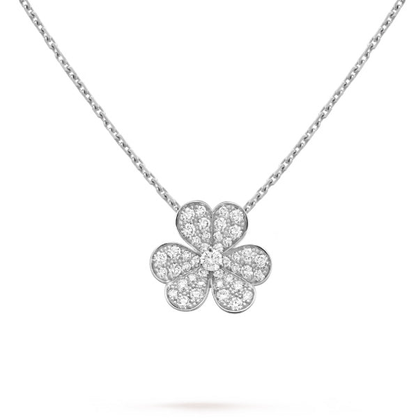 [MIRA]CLOVER DIAMOND NECKLACE SILVER