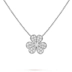 [MIRA]CLOVER DIAMOND NECKLACE SILVER